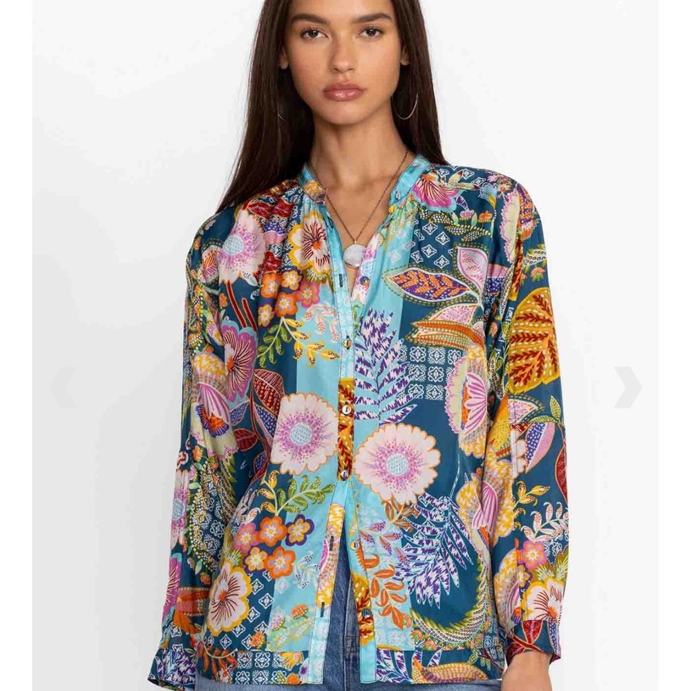Johnny Was WILD KALANI BLOUSE silk women’s - Picture 2 of 11